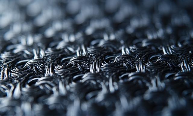 Primo piano di una trama di fibra di carbonio e compositi innovativi